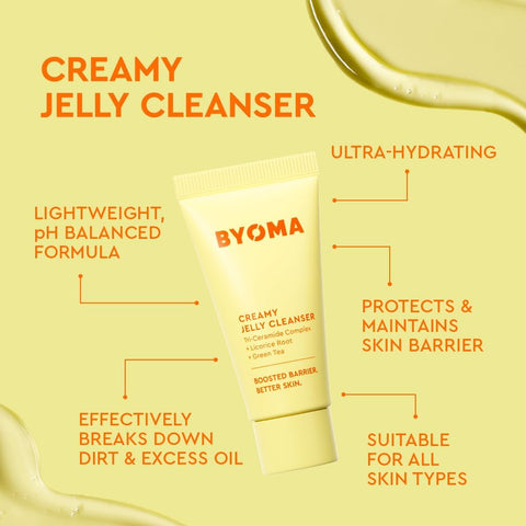 BYOMA So Clear Set - Barrier Repair Skincare Set for Acne Prone Skin (30ml, 15ml, 15ml) Creamy Jelly Cleanser, Clarifying Face Serum and Gel-Cream Moisturiser - Unclogs Pores, Targets Blemishes