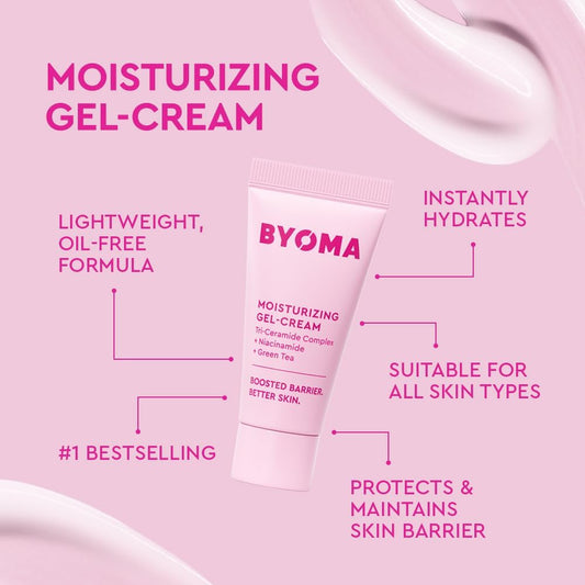 BYOMA So Clear Set - Barrier Repair Skincare Set for Acne Prone Skin (30ml, 15ml, 15ml) Creamy Jelly Cleanser, Clarifying Face Serum and Gel-Cream Moisturiser - Unclogs Pores, Targets Blemishes