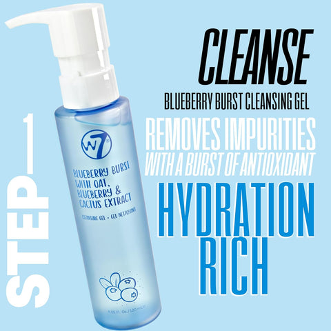 W7 Self Care Skincare Set | Face Cleanser, Toner, Serum, Moisturiser & Lip Mask | Complete Daily Face Routine | Full Size, Long Lasting Products to Use at Home