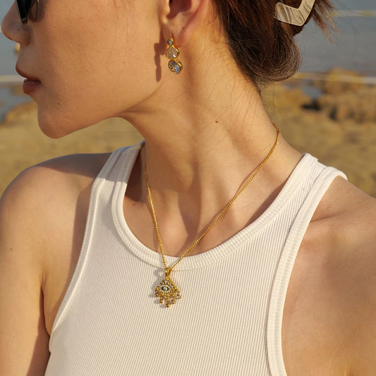 Uworld Delicate AAA Shiny Cubic Zirconia Stainless Steel Bling Stud Earrings 18K PVD Plated Trendy Daily Jewelry for Women Gala