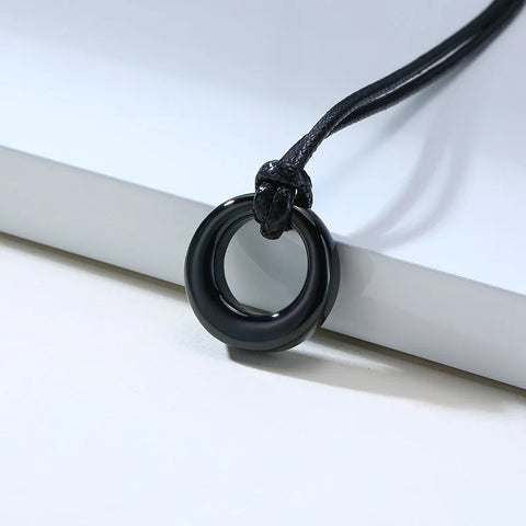 CIRCLE OF LIFE ETERNITY LOVE KARMA NECKLACE KEEPSAKE WATERPROOF MEMORIAL PENDANT ASHES NECKLACE FOR WOMEN MEN CREMATION JEWELRY