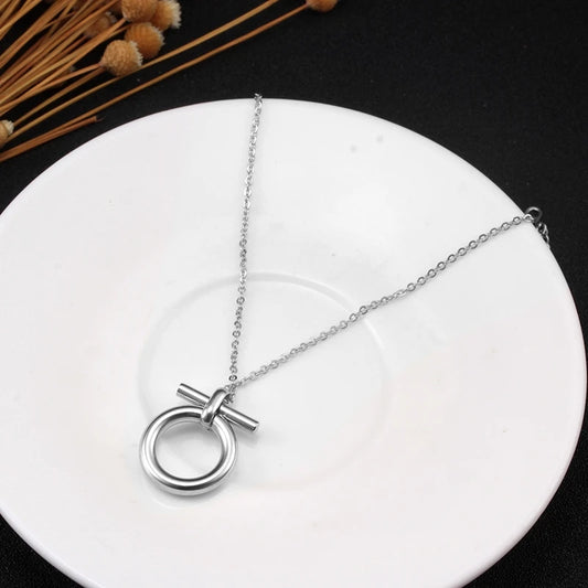 Gold Color Horseshoe Pendant Necklace for women Stainless Steel Vintage Lucky Choker Necklace Men Link Chain Jewelry Gift