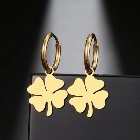 Stainless Steel Earrings Gothic Punk Cross Minimalist Heart Sun Fashion Pendants Charm Earrings For Women Jewelry Party Gifts