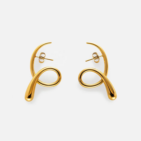 Minimalist Line art Earrings stainless steel earrings for women minimalist stainless steel jewelry new in waterproof 2024