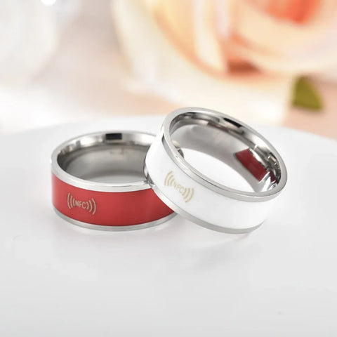 Smart Editable Nfc Multifunction Ring Android System Cell Phone Applicable Stainless Steel Waterproof Finger Ring Jewelry Gift