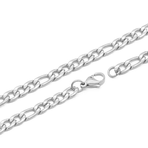 316 Stainless Steel Figaro Chain Necklace Men Women Unisex Hip Hop Chokers Wholesale Non-Tarnish Waterproof Nk Jewelry