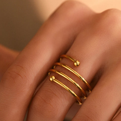 Stainless Steel Rings Minimalist Multilayer lines Fashion Personality Lovers Ring For Women Jewelry Wedding Party Gifts New i