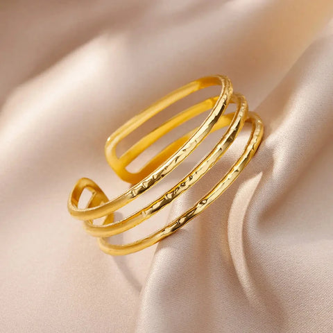 Stainless Steel Bangles Bracelet for Women Gold Plated Luxury Multi-layer Bracelets 2023 Free Shipping Jewelry pulseras mujer