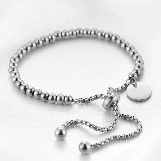 316L Stainless Steel Zircon Beads Heart Shell Bracelet Women's Fashion Trend High Jewelry Accessories SAB775