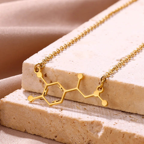 Stainless Steel Necklace For Women Men Gold Color Pendant Simple Style Fashion Dopamine Chemical Geometry Jewelry Accessories