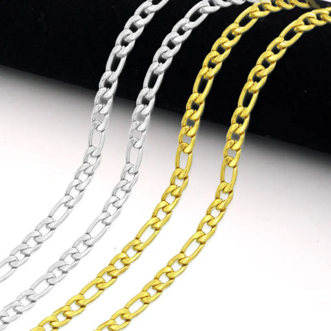 316 Stainless Steel Figaro Chain Necklace Men Women Unisex Hip Hop Chokers Wholesale Non-Tarnish Waterproof Nk Jewelry