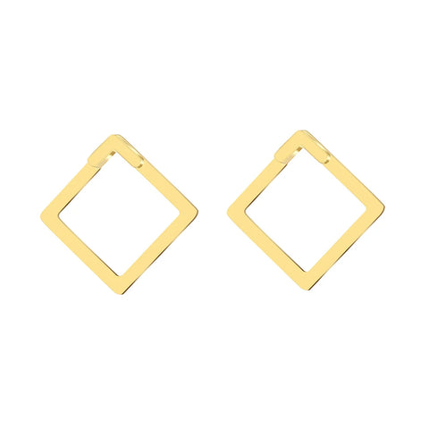 Stainless Steel Earrings Geometric Square Strap Style Layering Charms Korean Fashion Stud Earrings For Women Jewelry Party Gifts