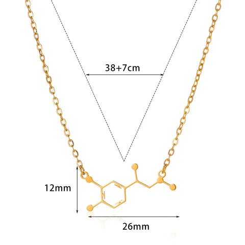 Stainless Steel Necklace For Women Men Gold Color Pendant Simple Style Fashion Dopamine Chemical Geometry Jewelry Accessories