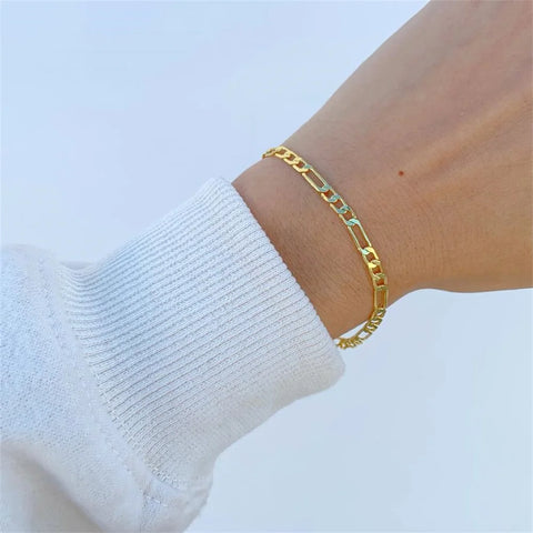 Cute Heart Love Sun Angel Charms Bracelet for Women Evil Blue Eye Gold Color Stainless Steel Chain Copper CZ Dangle Bangle