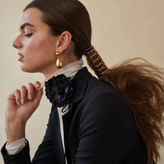 Uworld Minimalist Glossy Stainless Steel Half Ball Water Drop Earrings Charm Jewelry for Women Waterproof Gift 2024 сережки