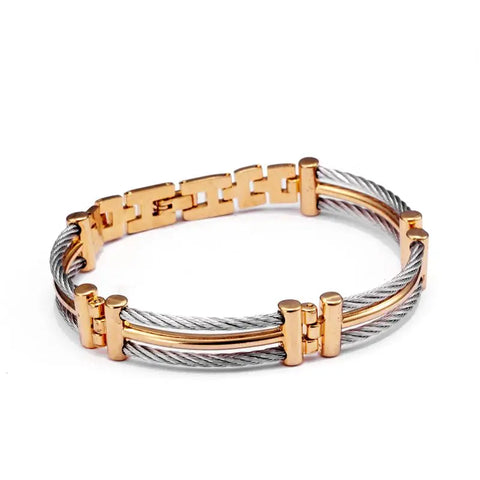 High Quality Splicing Chain Link Charm Fashion Bracelets Soft Health Stainless Steel Cuff Sporty Men Women Bangles Pulseira