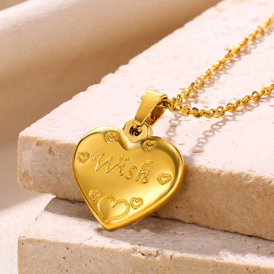 Stainless Steel Jewelry Love Collar Evil Eyes Necklaces For Women Men Heart Choker New Statement Necklace Valentine's Day Gift