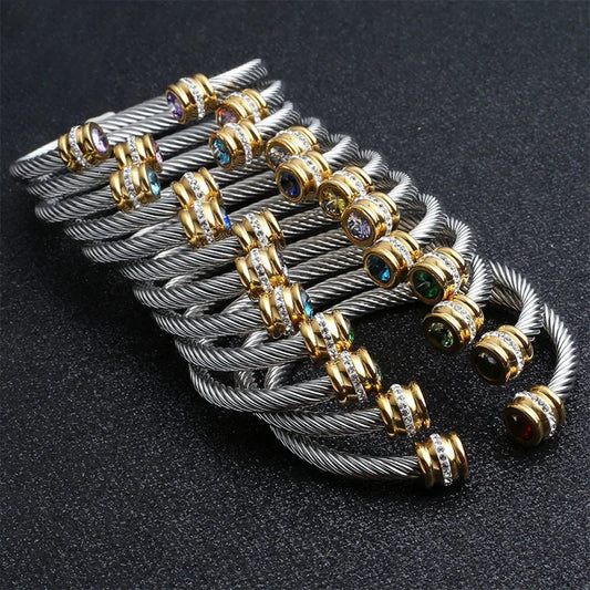 New Stainless Steel Bracelet Creative Month Titanium Steel Bracelet Adjustable Size Women's Bracelet