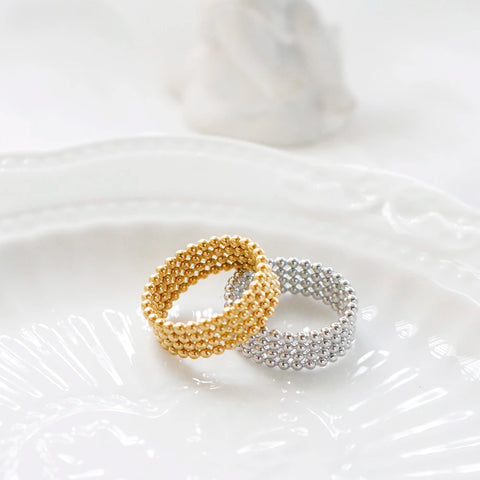 New Hot Trendy Vintage Gold Plated Finger INS Stainless Steel Rings For Women Girl Jewelry Gift