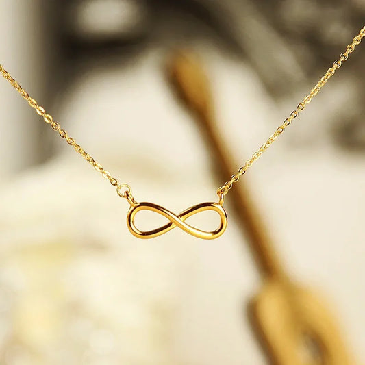 Bohemia Charm Infinity Pendants Choker Necklace Femme Stainless Steel Couple Wedding Jewelry Collares Mujer Best Friend Gift