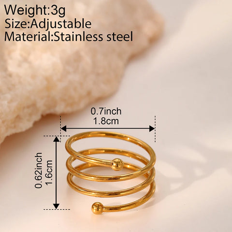 Stainless Steel Rings Minimalist Multilayer lines Fashion Personality Lovers Ring For Women Jewelry Wedding Party Gifts New i