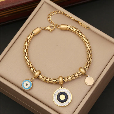 316L Stainless Steel New The Most Fashionable Fine Jewelry 12 Different Styles Multiple Elements Charm Chain Bracelets For Women