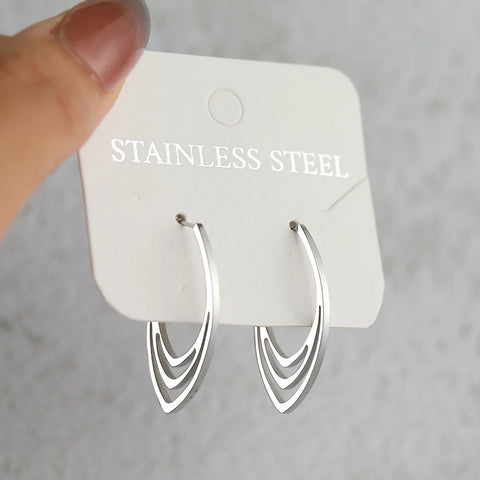 Stainless Steel Earrings New Vintage Stereoscopic Charms Fashion Aesthetic Stud Earrings For Women Jewelry Party Trend Fine Gift