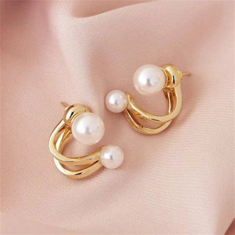 Classic Temperament Women Square Smooth Earrings Women Geometric Irregular Stainless Steel Gold Earrings Fashion Jewelry