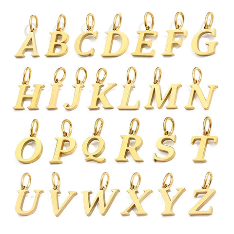 name women Stainless Steel heart Alphabet Initials pendant charms for jewelry making letter Name Custom Necklaces Trend Jewelry