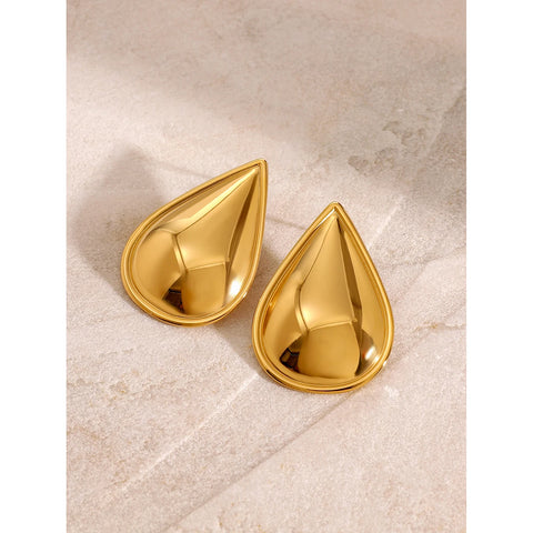 Uworld Fashion Statement Stainless Steel Rounded Triangle Shapes Stud Earrings Anti Allergic Metal High Quality Daily Jewelry