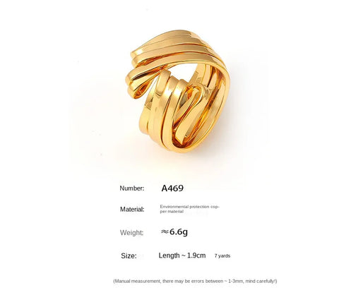 Artist Hollow Out Rings For Women 316L Stainless Steel Gold Plated Waterproof Finger Ring Couples Jewelry