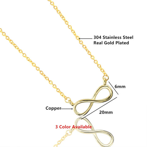 Bohemia Charm Infinity Pendants Choker Necklace Femme Stainless Steel Couple Wedding Jewelry Collares Mujer Best Friend Gift