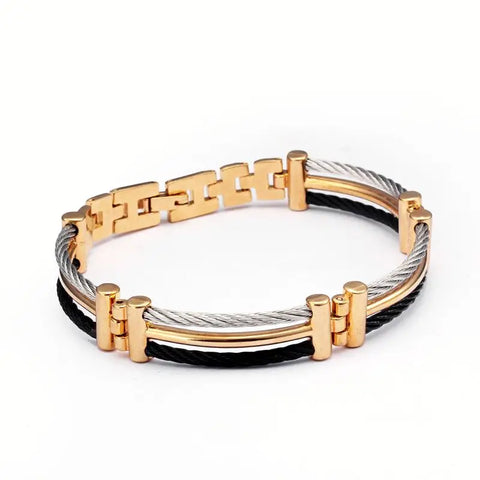 High Quality Splicing Chain Link Charm Fashion Bracelets Soft Health Stainless Steel Cuff Sporty Men Women Bangles Pulseira