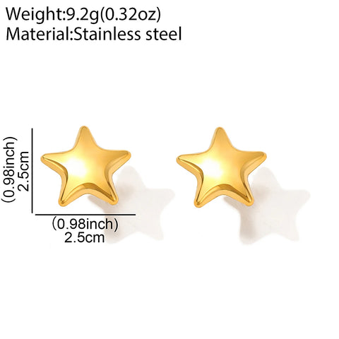 Stainless Steel Earrings Fresh Exquisite Star Stud Super Fairy Sparkling Earrings For Women Jewelry Ornate Texture Best Friend