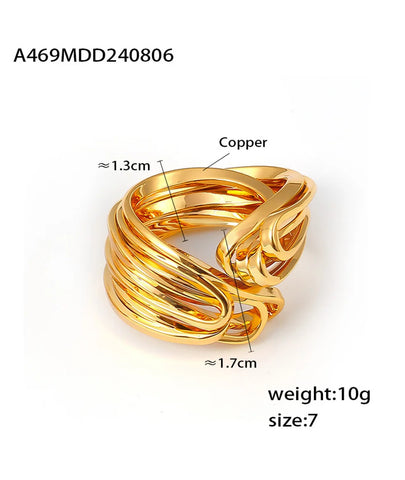 Artist Hollow Out Rings For Women 316L Stainless Steel Gold Plated Waterproof Finger Ring Couples Jewelry