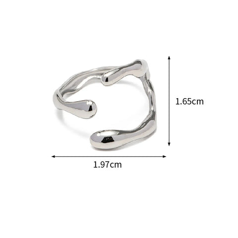 Simple Stainless Steel Adjustable Women's Ring Statement Jewelry for Women Designer Opening Finger Ring Wholesale Dropshipping