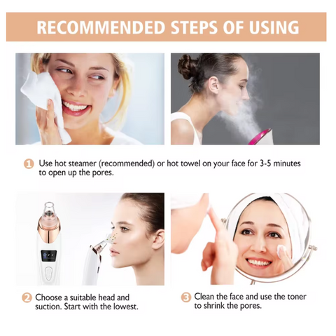 Blackhead Remover Vacuum Pore Adsorber Face Cleaner Electric Pimple