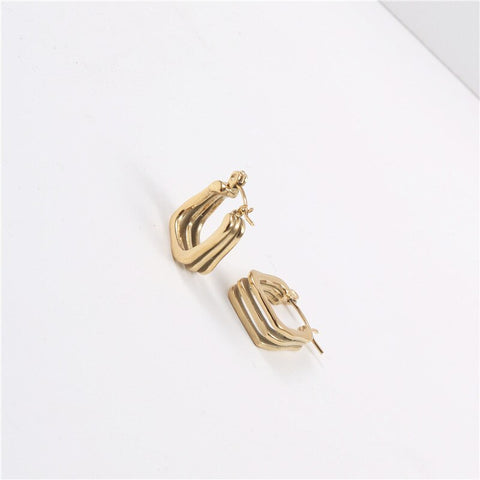 Trendy Earring PVD Hollow Drop Earring Stainless Steel Tarnish Free Jewelry Wholesale