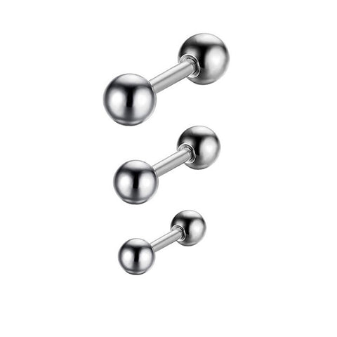 3Pcs/set Surgical Steel Earring For Women Tragus Cartilage Piercing Barbells Ear Studs Jewelry Mixed 3mm 4mm 5mm