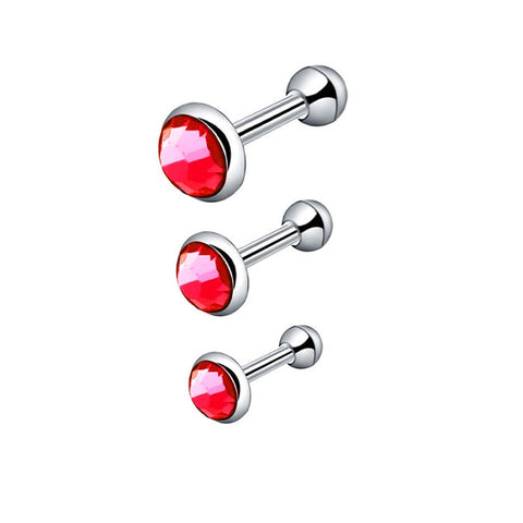 3Pcs/set Surgical Steel Earring For Women Tragus Cartilage Piercing Barbells Ear Studs Jewelry Mixed 3mm 4mm 5mm