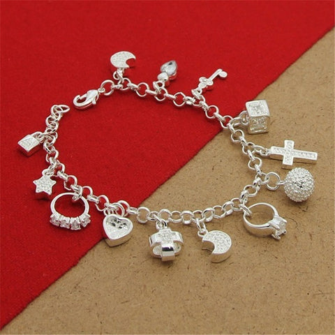 High Quality 925 Silver Color Bracelet