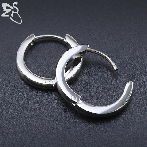 Small Hoop Earrings Women Circle Earrings Men High Polish Stainless Steel Round Earrings Jewelry Men Ear Piercing Bijoux Jewelry