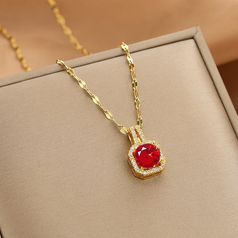 Women Zircon Jewelry Pendant Necklace