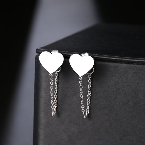 Stainless Steel Earrings 2022 Trend Cross Geometric Element Stars Heart Fashion Tassel Chain Earrings For Women Jewelry Friends