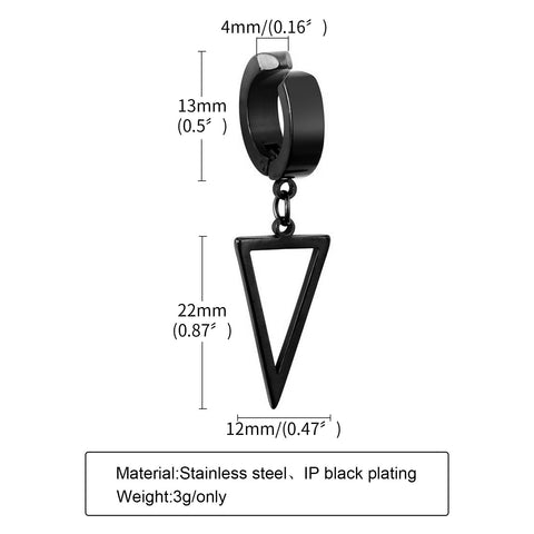 Black Stainless Steel Ear Accessory