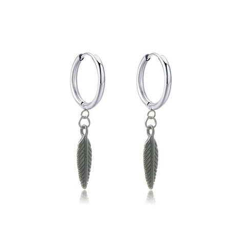 New Punk Stainless Steel Chain Hoop Earrings