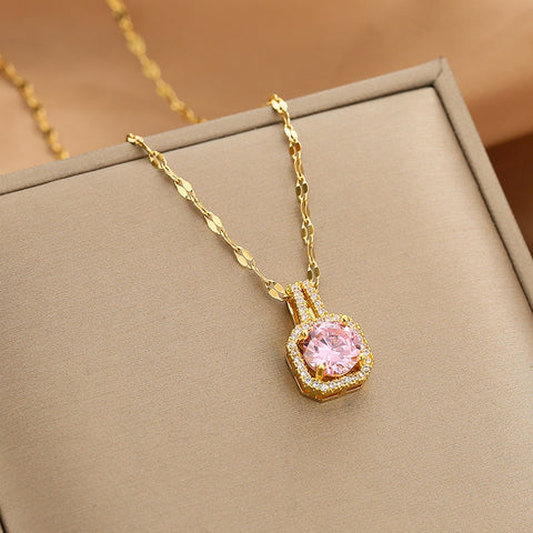 Women Zircon Jewelry Pendant Necklace