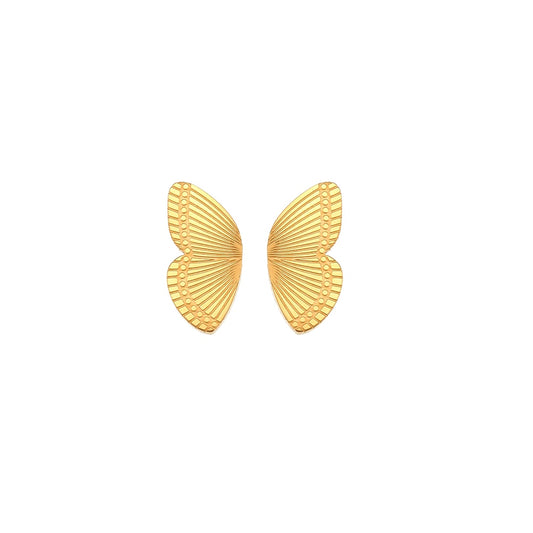 2021 Small Butterfly Stud Earrings For Women Stainless Steel Tarnish Free Hypoallergenic Gold Silver Color Butterfly Earring