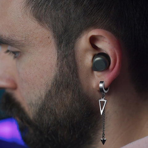 Black Stainless Steel Ear Accessory