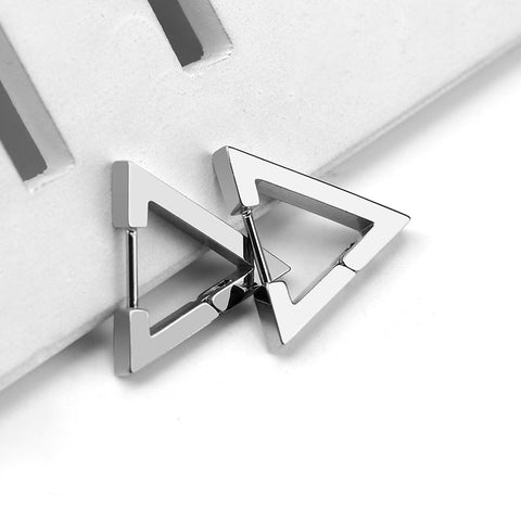 Stainless Steel 3 Color Mini Geometric Earrings